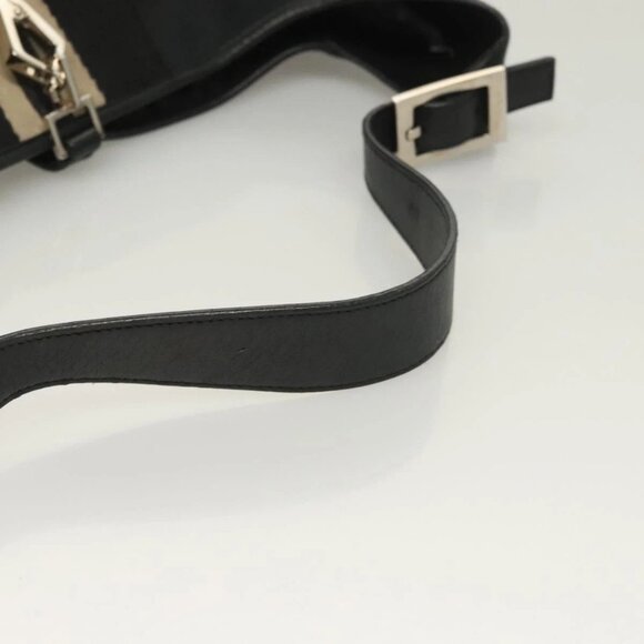 GUCCI GG Canvas Jackie Sherry Line Bag Black Silver 001 4075 Auth yk18571 - Picture 7 of 16